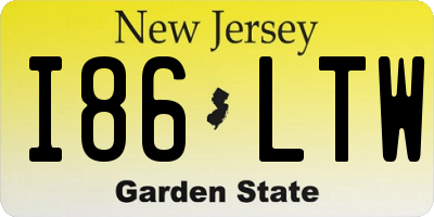 NJ license plate I86LTW