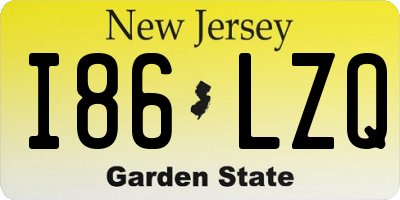 NJ license plate I86LZQ