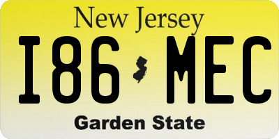 NJ license plate I86MEC