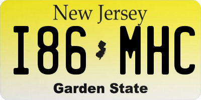 NJ license plate I86MHC