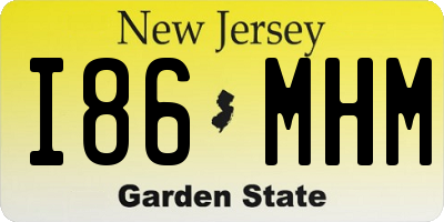 NJ license plate I86MHM