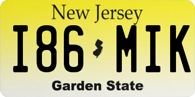 NJ license plate I86MIK