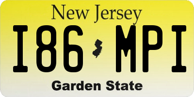 NJ license plate I86MPI