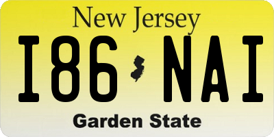 NJ license plate I86NAI