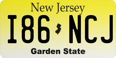 NJ license plate I86NCJ