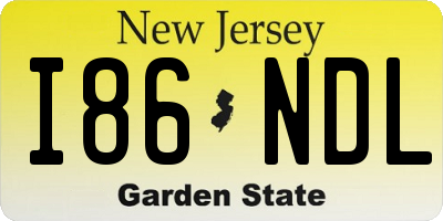 NJ license plate I86NDL