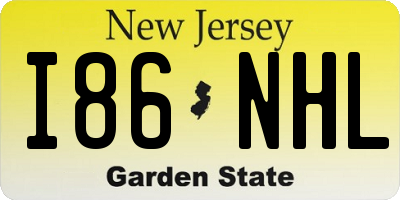 NJ license plate I86NHL