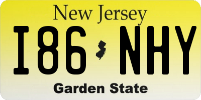 NJ license plate I86NHY