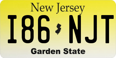 NJ license plate I86NJT