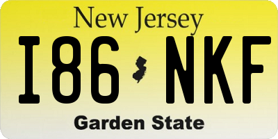 NJ license plate I86NKF