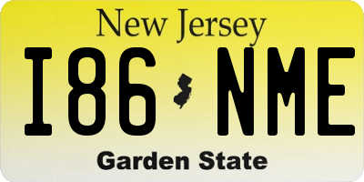 NJ license plate I86NME