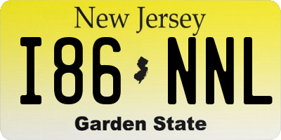 NJ license plate I86NNL