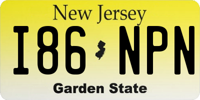 NJ license plate I86NPN