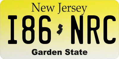 NJ license plate I86NRC