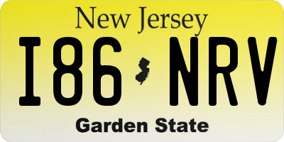 NJ license plate I86NRV