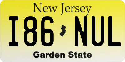 NJ license plate I86NUL