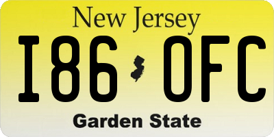 NJ license plate I86OFC