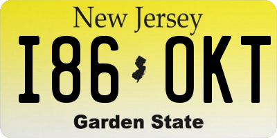 NJ license plate I86OKT