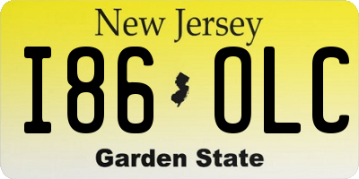 NJ license plate I86OLC