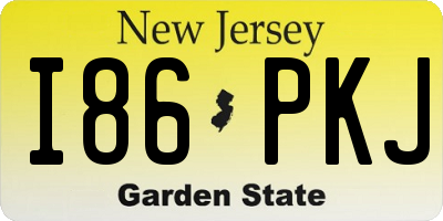NJ license plate I86PKJ
