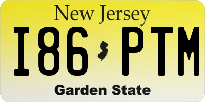 NJ license plate I86PTM