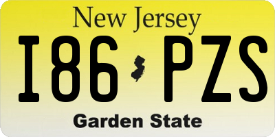 NJ license plate I86PZS