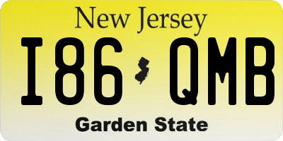 NJ license plate I86QMB