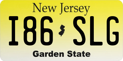 NJ license plate I86SLG