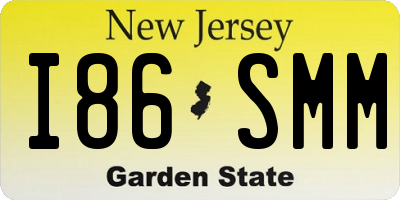 NJ license plate I86SMM