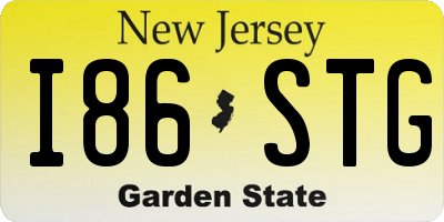 NJ license plate I86STG