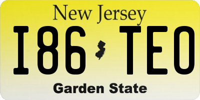 NJ license plate I86TEO
