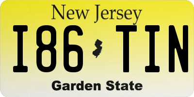 NJ license plate I86TIN