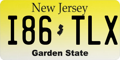 NJ license plate I86TLX