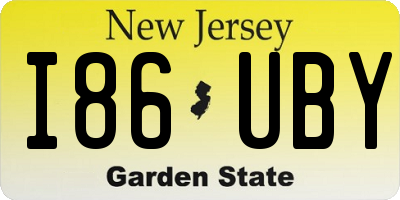 NJ license plate I86UBY