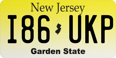 NJ license plate I86UKP