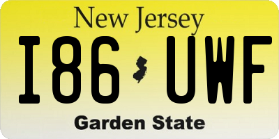 NJ license plate I86UWF