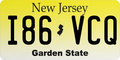 NJ license plate I86VCQ