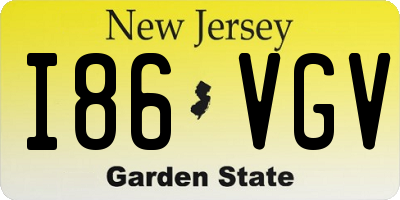 NJ license plate I86VGV