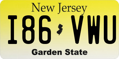NJ license plate I86VWU