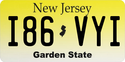 NJ license plate I86VYI