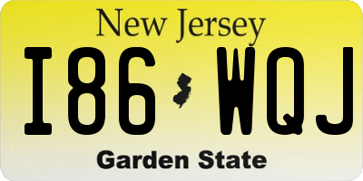 NJ license plate I86WQJ