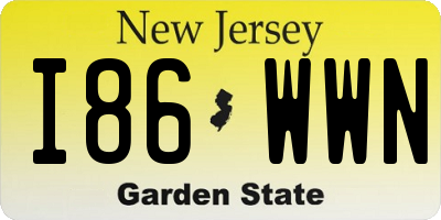NJ license plate I86WWN