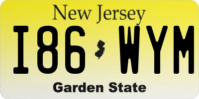 NJ license plate I86WYM