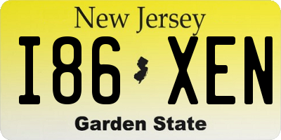 NJ license plate I86XEN