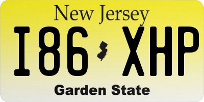 NJ license plate I86XHP