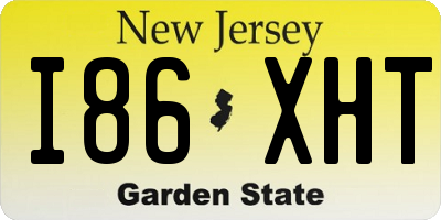 NJ license plate I86XHT