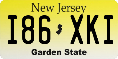 NJ license plate I86XKI