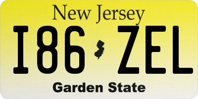 NJ license plate I86ZEL