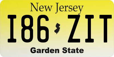 NJ license plate I86ZIT