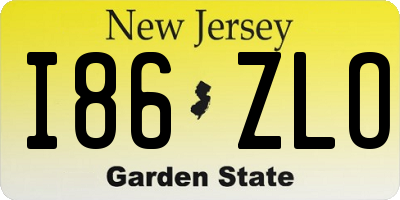 NJ license plate I86ZLO
